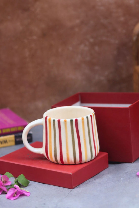 Rainbow Striped Mug in a Gift Box with premium quality material