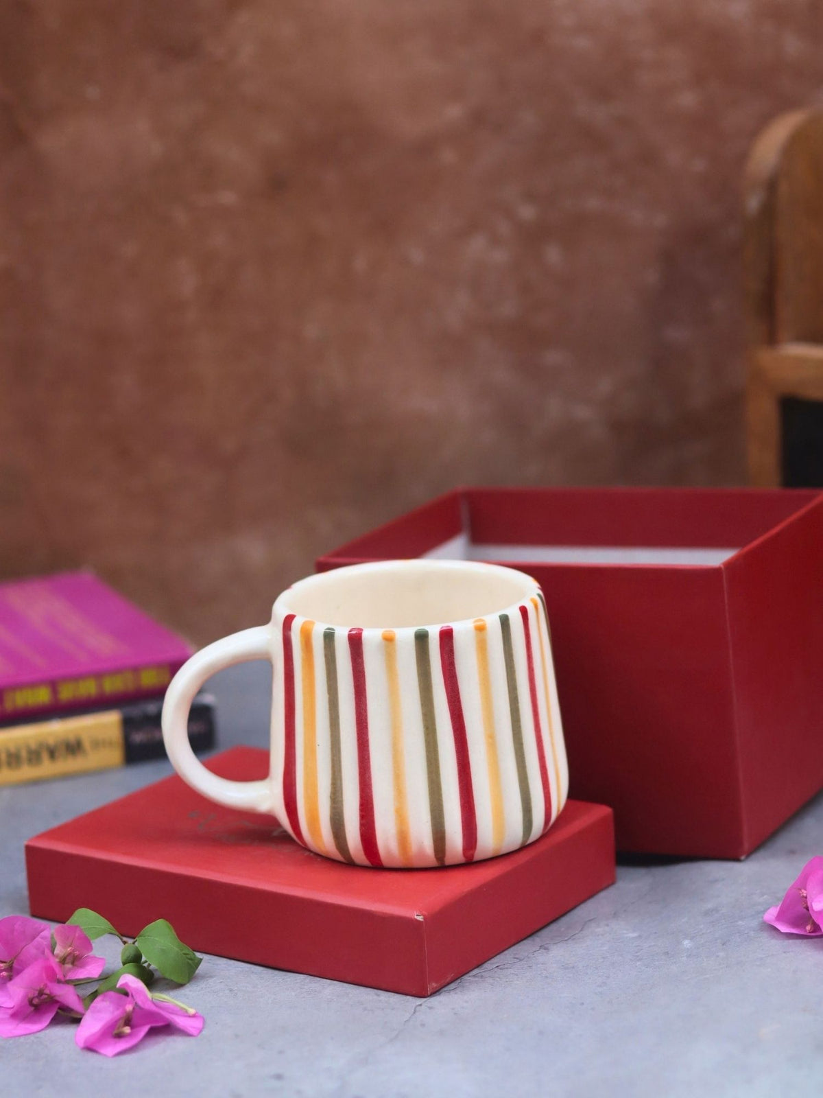 Rainbow Striped Mug in a Gift Box with premium quality material