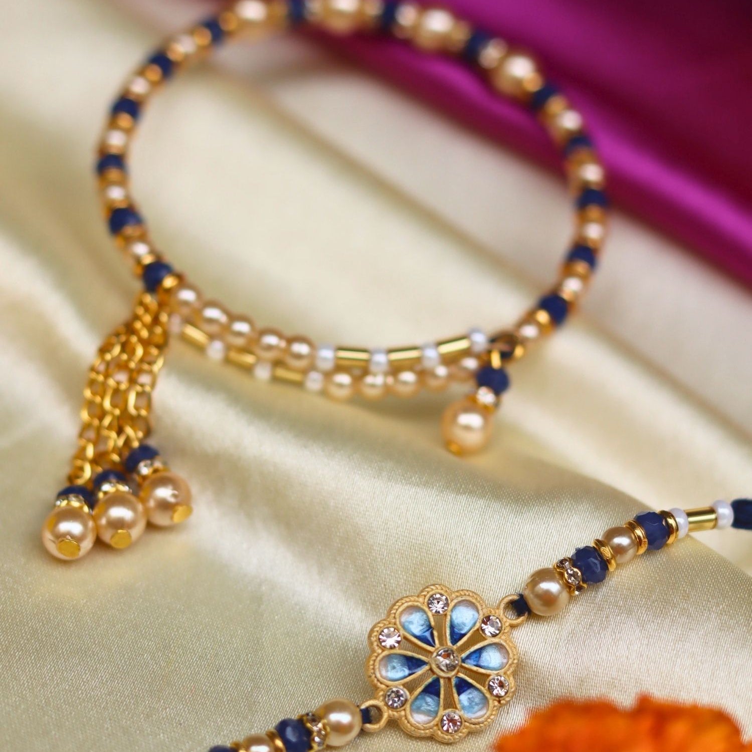 Stylish Bhaiya Bhabhi Rakhi made with premium quality material