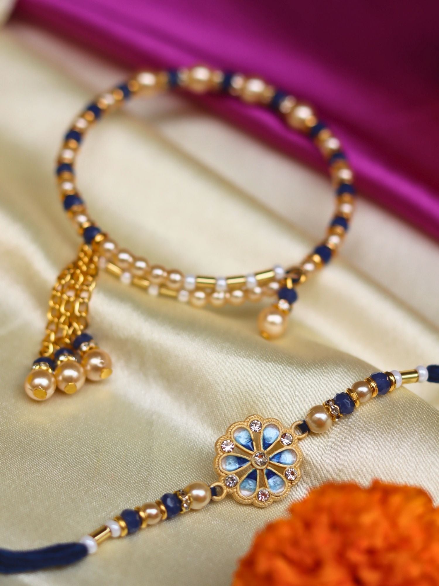 Stylish Bhaiya Bhabhi Rakhi made with premium quality material