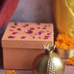 Gold Pomegranate Diwali Gift Box made by metal