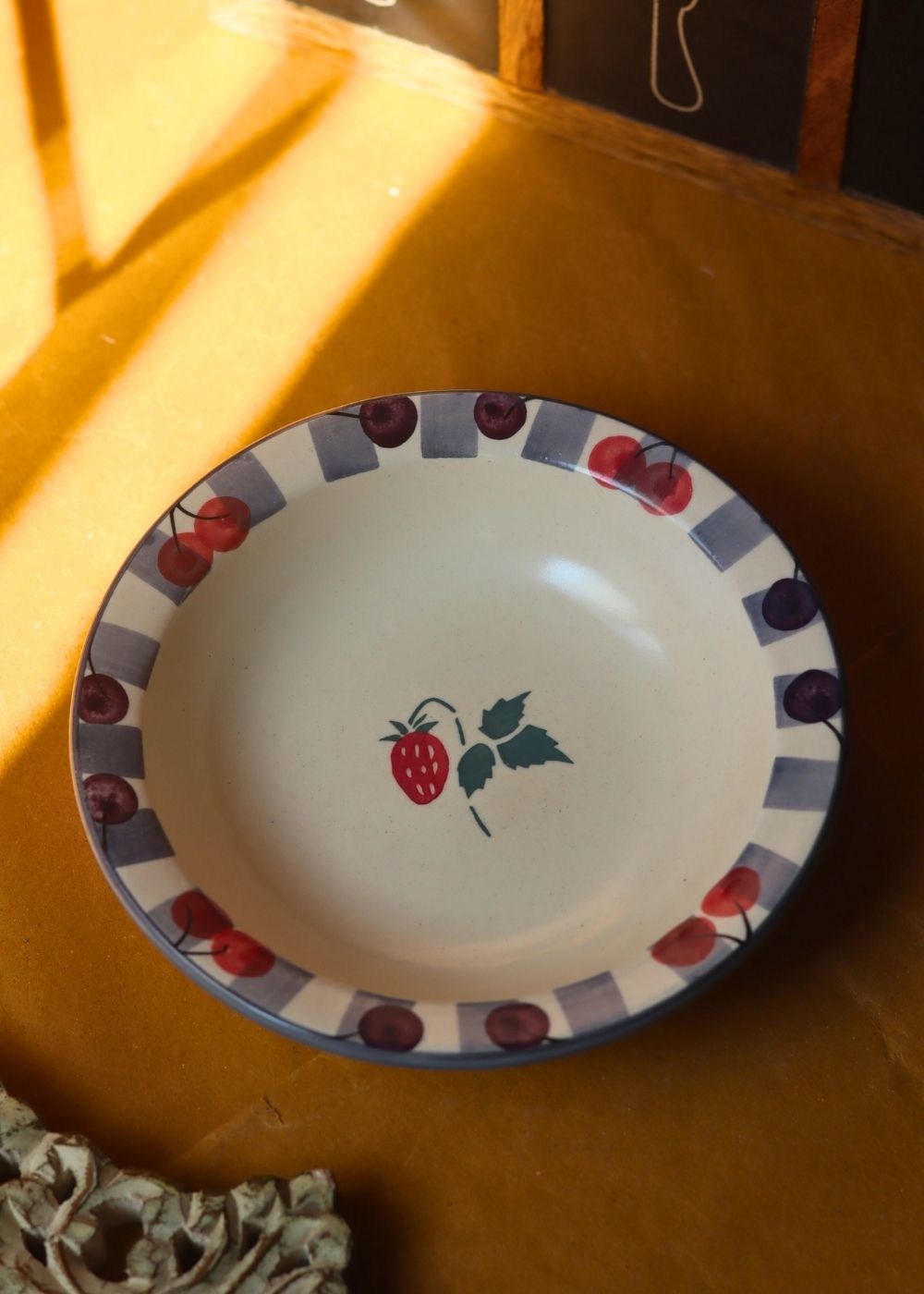 handmade Cherry Pasta Plate