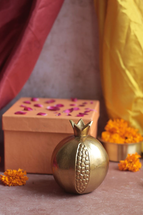 Gold Pomegranate Diwali Gift Box premium quality material