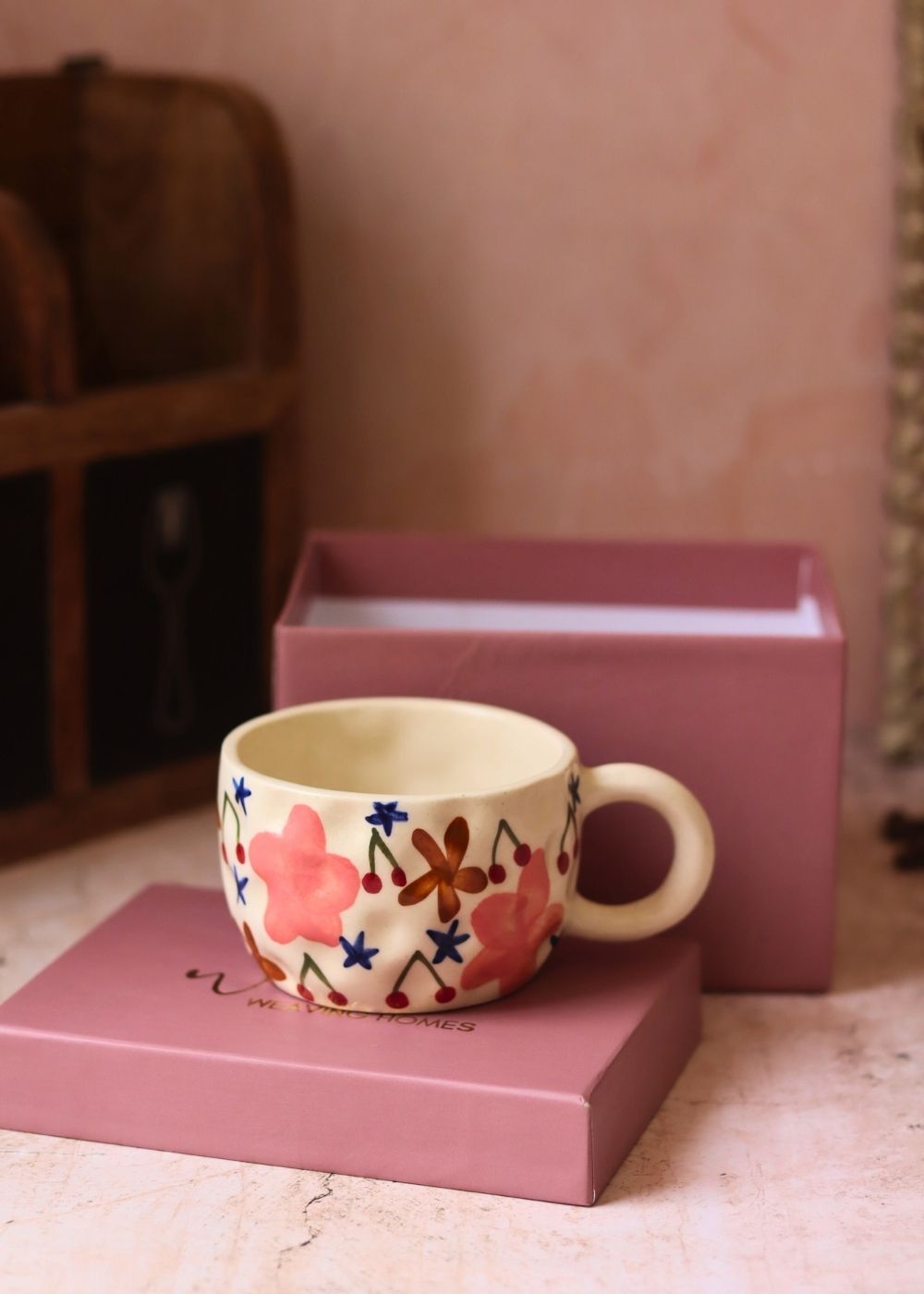 Bloom Mug in a Gift Box handmade in India