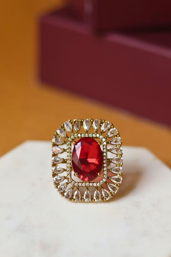 Waterproof Ruby Aurora Ring