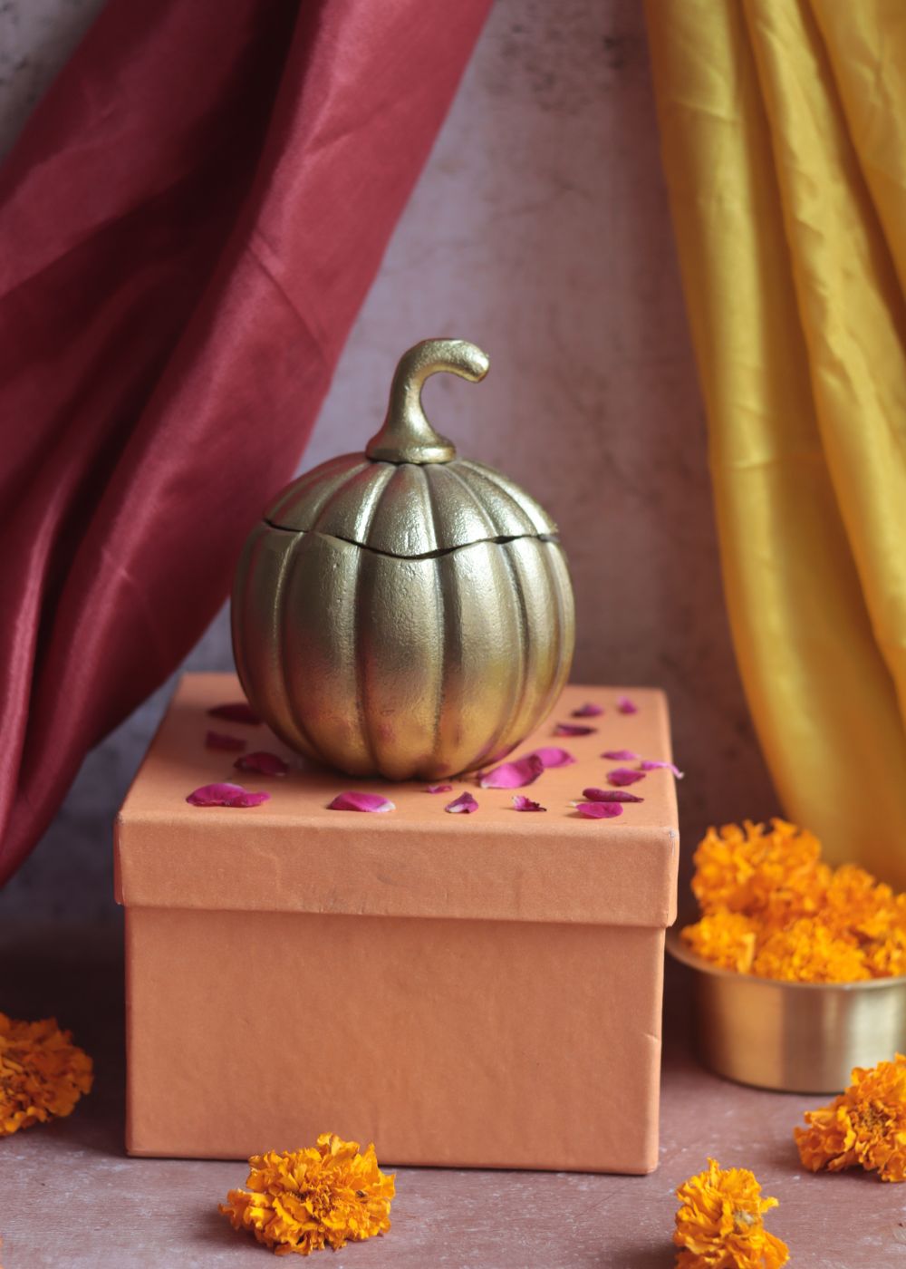 handmade Swarn Pumpkin Jar Diwali Gift Box