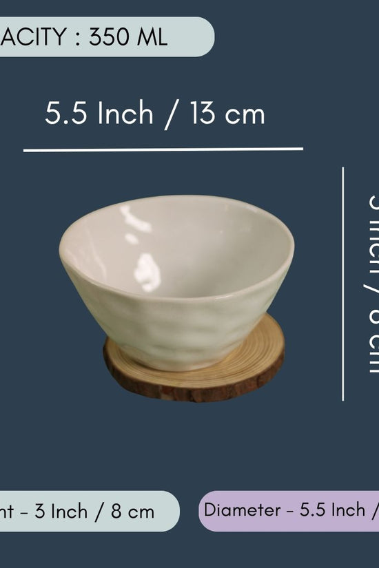 White Handmoulded Bowl