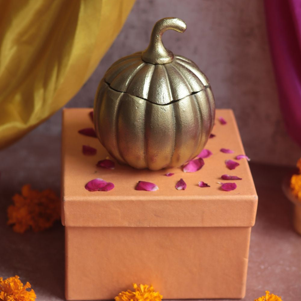 Swarn Pumpkin Jar Diwali Gift Box made by aluminium