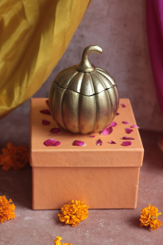 Swarn Pumpkin Jar Diwali Gift Box made by aluminium