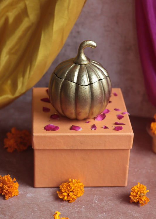 Swarn Pumpkin Jar Diwali Gift Box made by aluminium