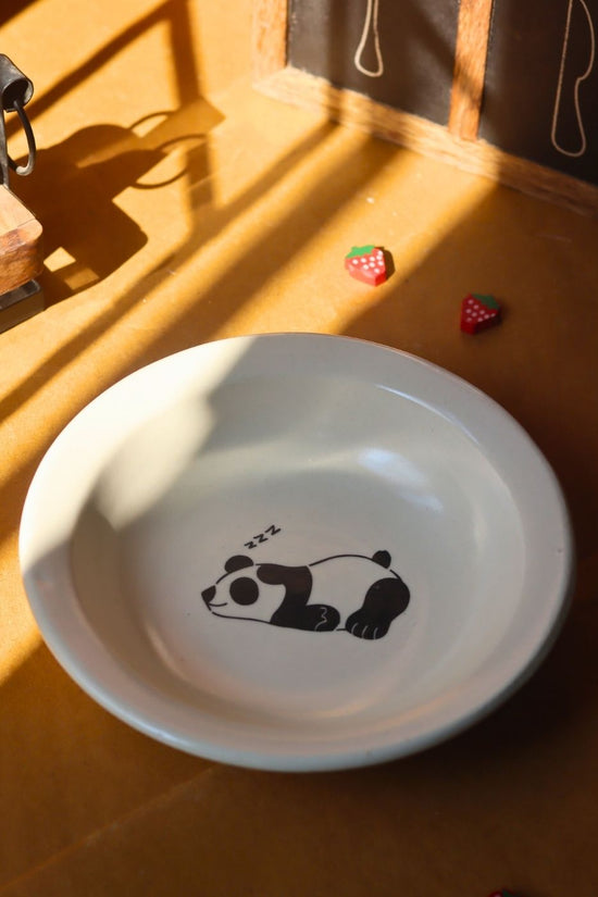 handmade Panda pasta plate
