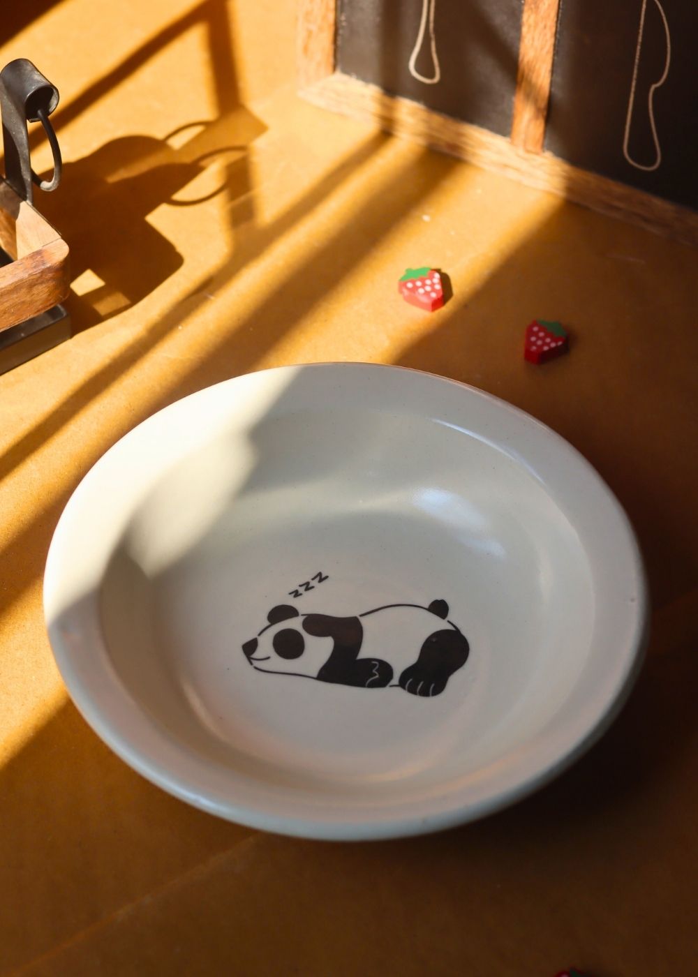 handmade Panda pasta plate