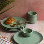 Set of 8 - Sage Green Dinner set with premium quality material