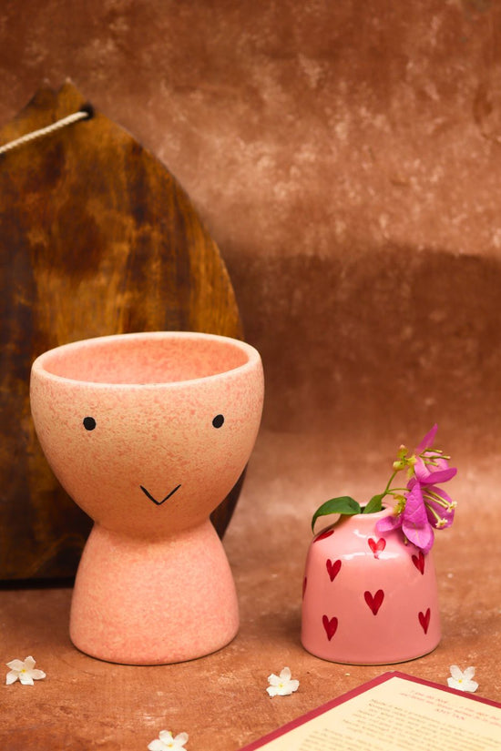 Smiley Face & heart Bud vases combo with premium quality material