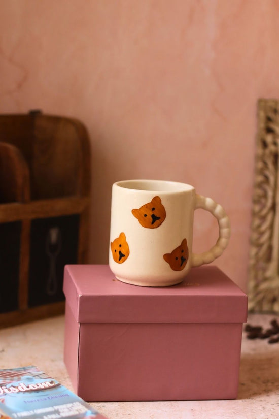 Teddy bear mug in a gift box with premium quality material