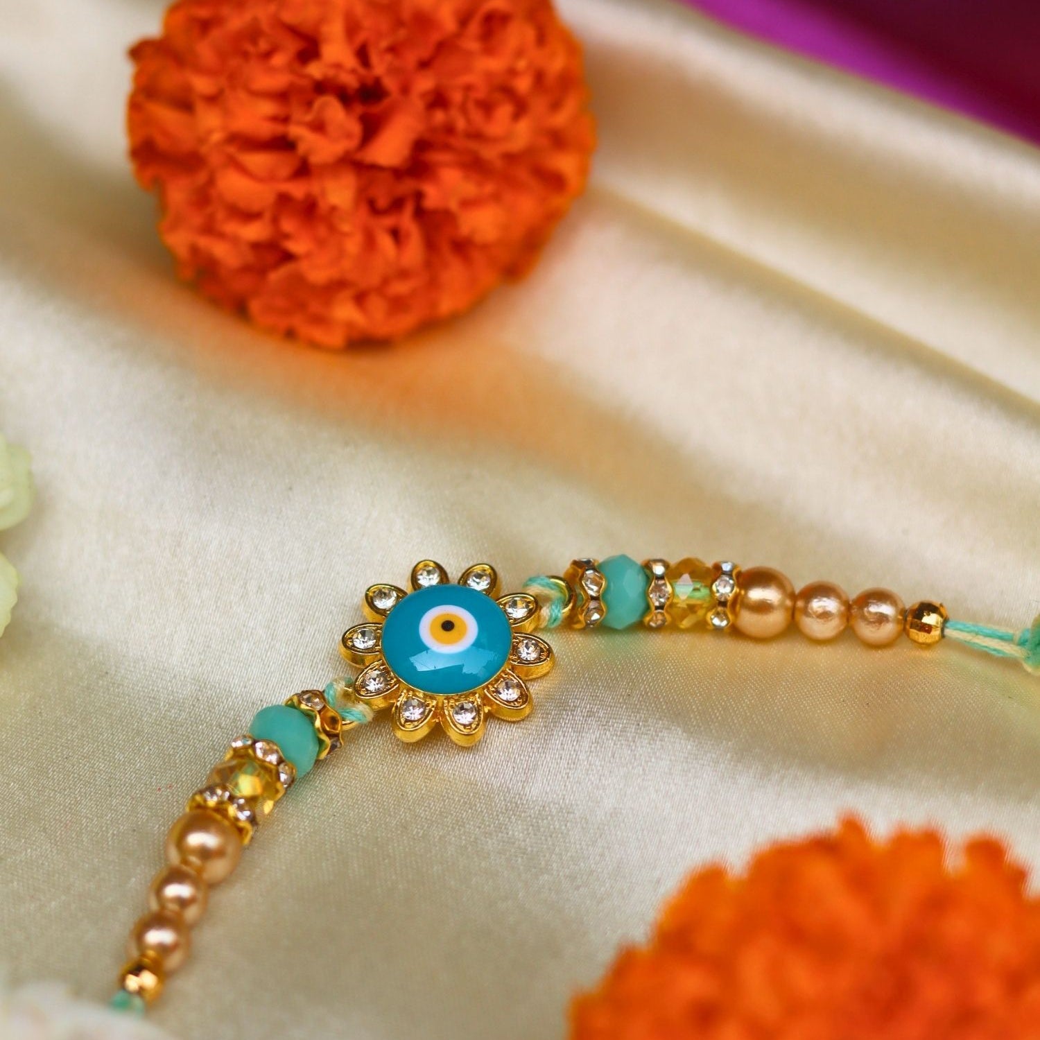 Handmade Evil Eye Cluster Rakhi