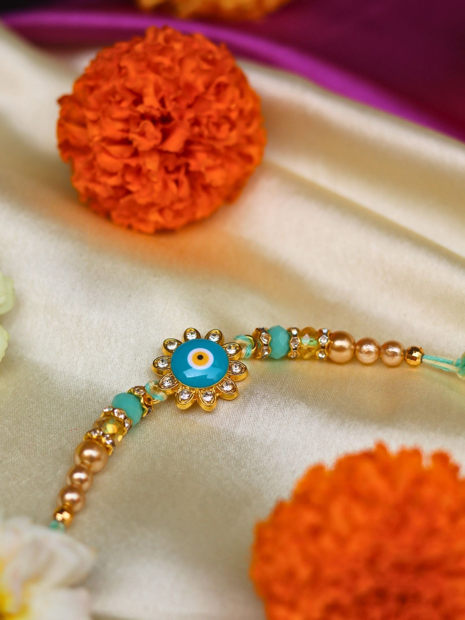 Handmade Evil Eye Cluster Rakhi