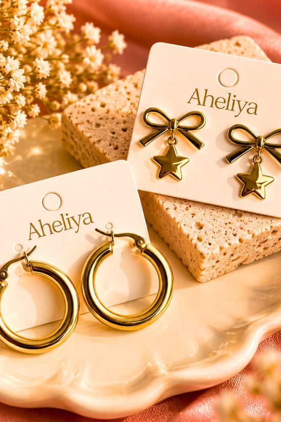 Set of 2 - Starry Bow & Everyday Hoops Combo