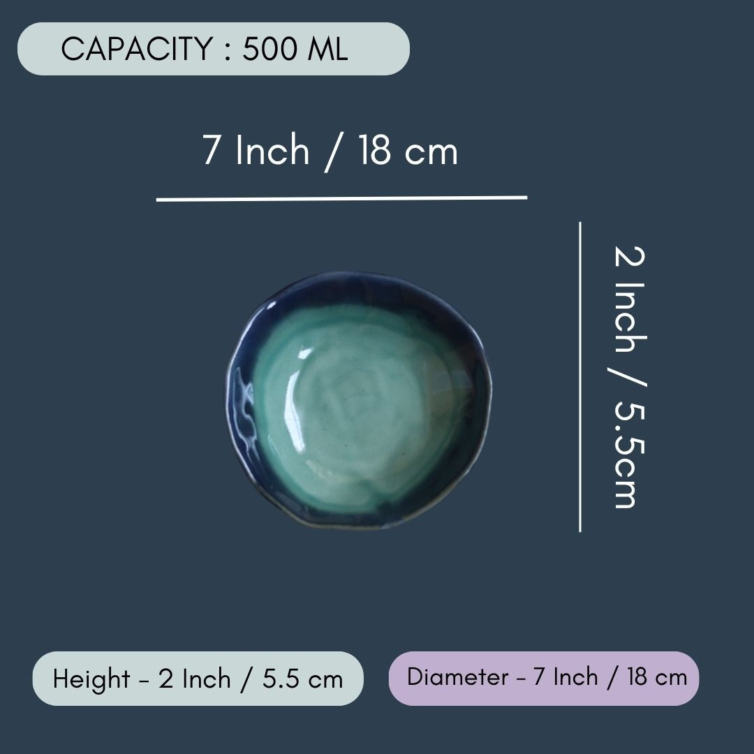 Handmoulded Bowl - Teal