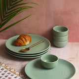 Handmade Set of 8 - Sage Green Dinner set