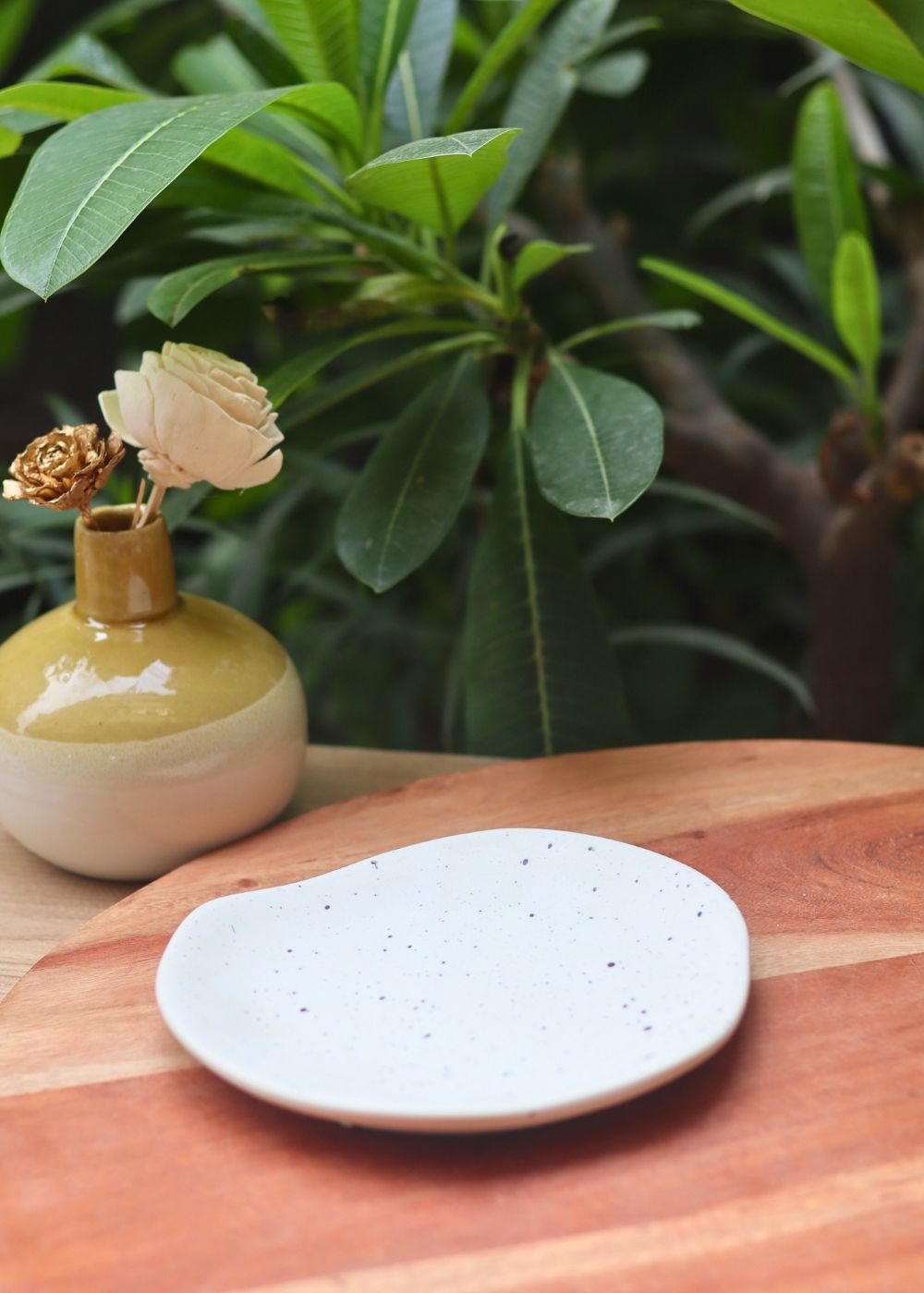 Handmade misfit white plate