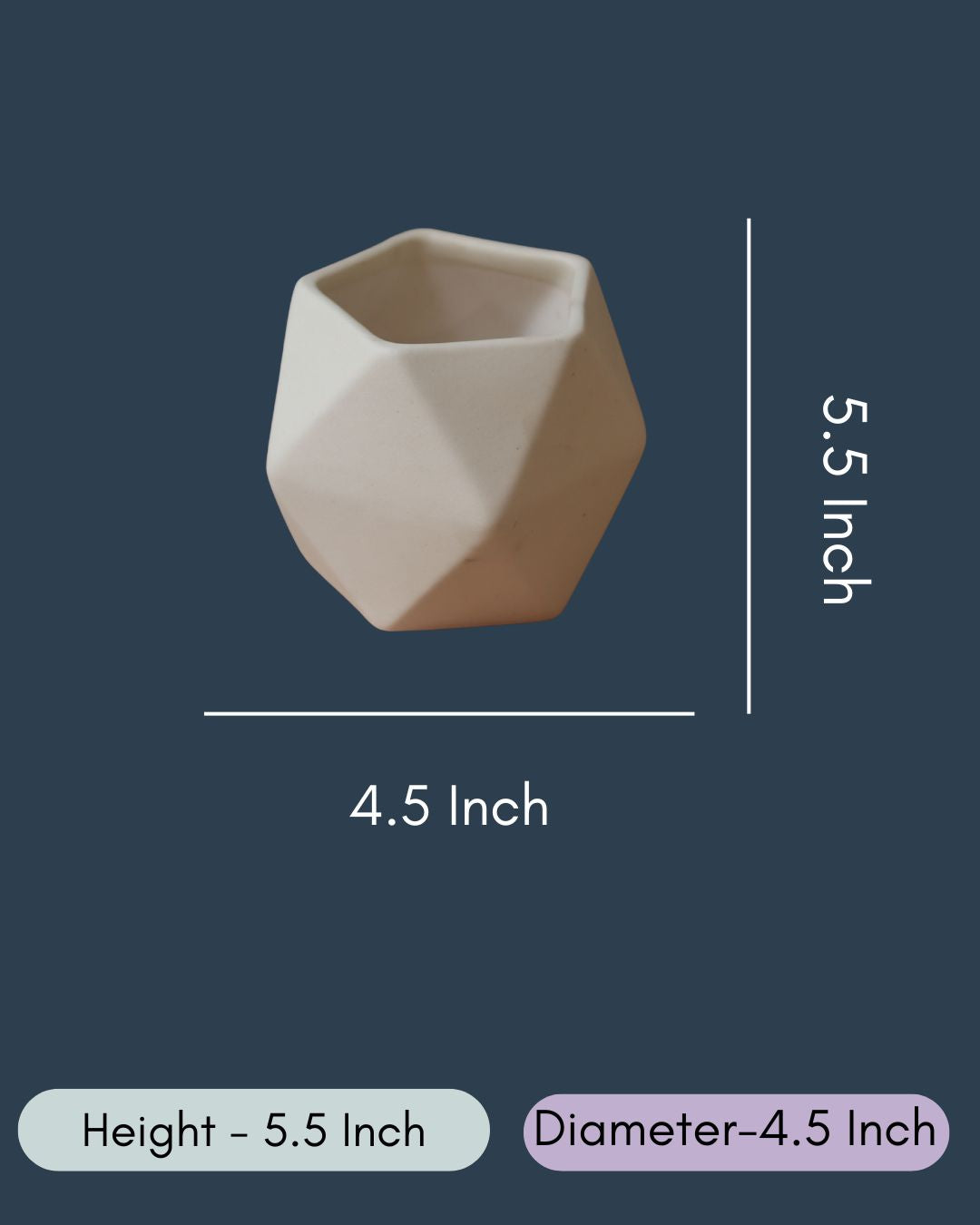 White Hexagon Planter
