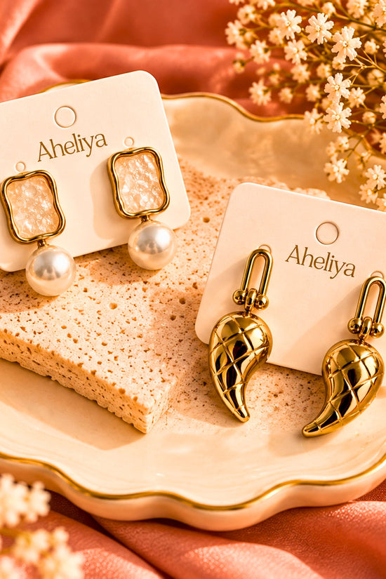 Set of 2 - Mirchi & Pearl Essential Earrings combo
