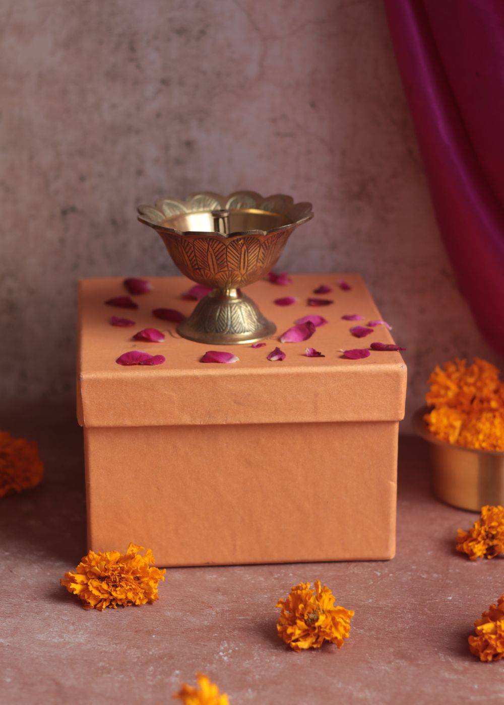 Swarn Deep Diya Diwali Gift Box made by brass