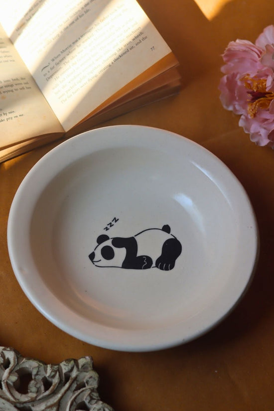 Panda pasta plate handmade in India