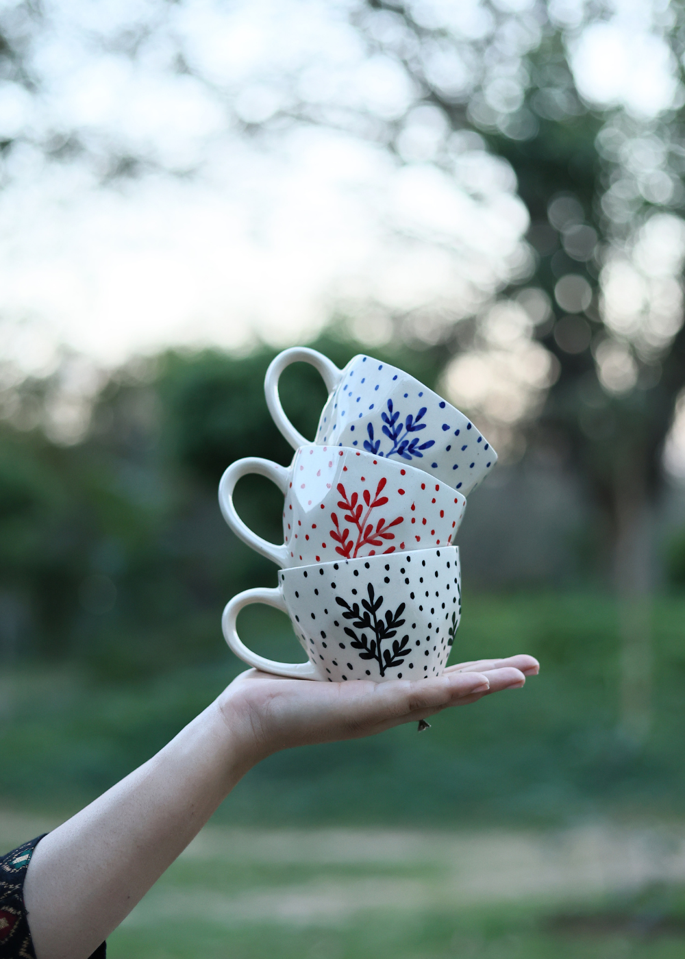 fall leaf mugs made by ceramic 