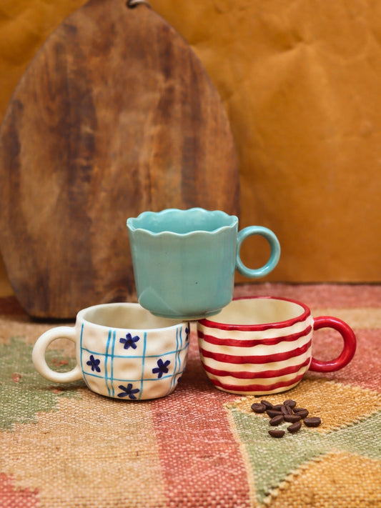 Handmade Set of 3 - Double Delight Mugs combo