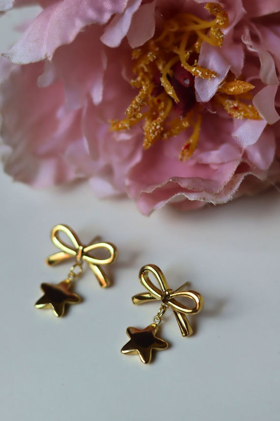 Waterproof Starry Bow Earrings