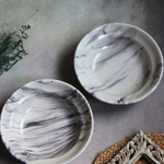 Two handmade ceramic pasta plates 