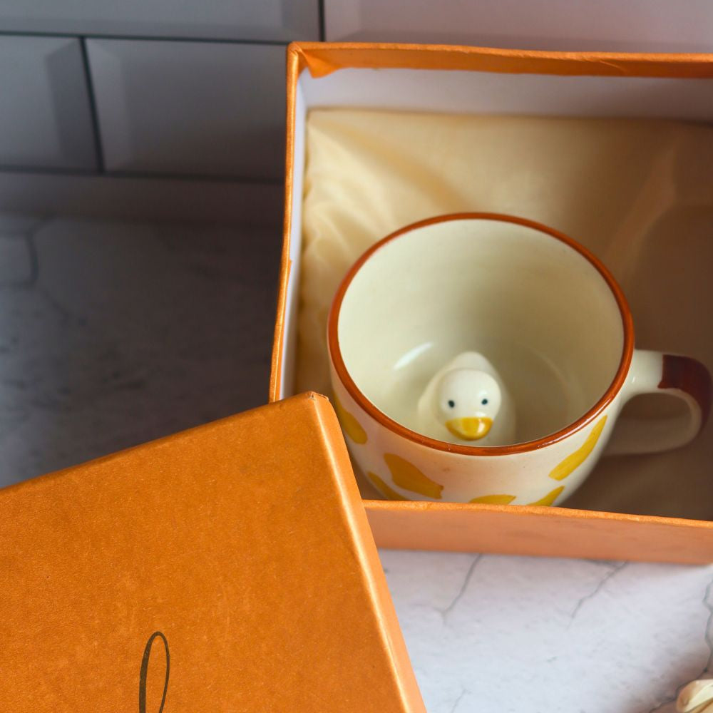 duck Mug in a gift Box made by ceramic