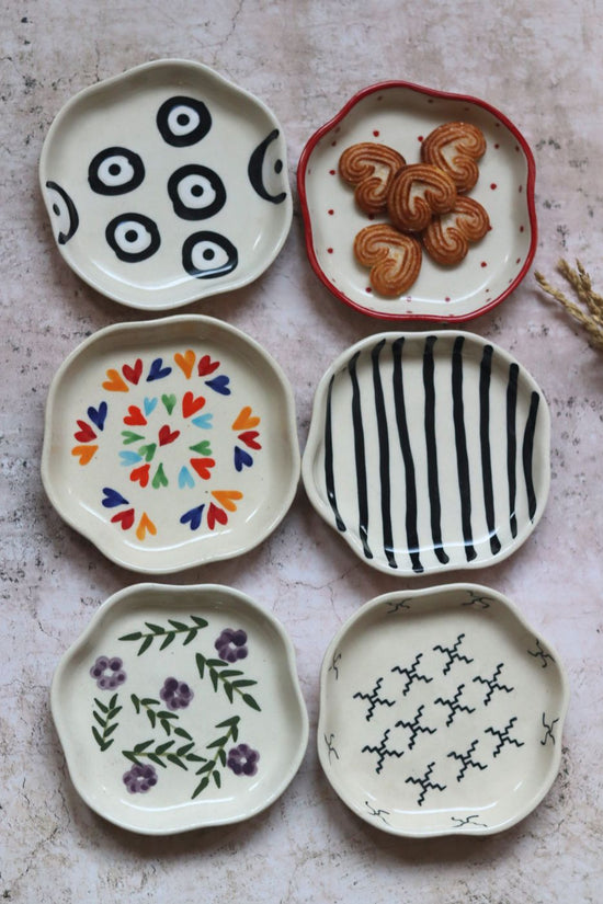 Set of 6 Artful Dessert plate (for the price of 5) with premium quality material