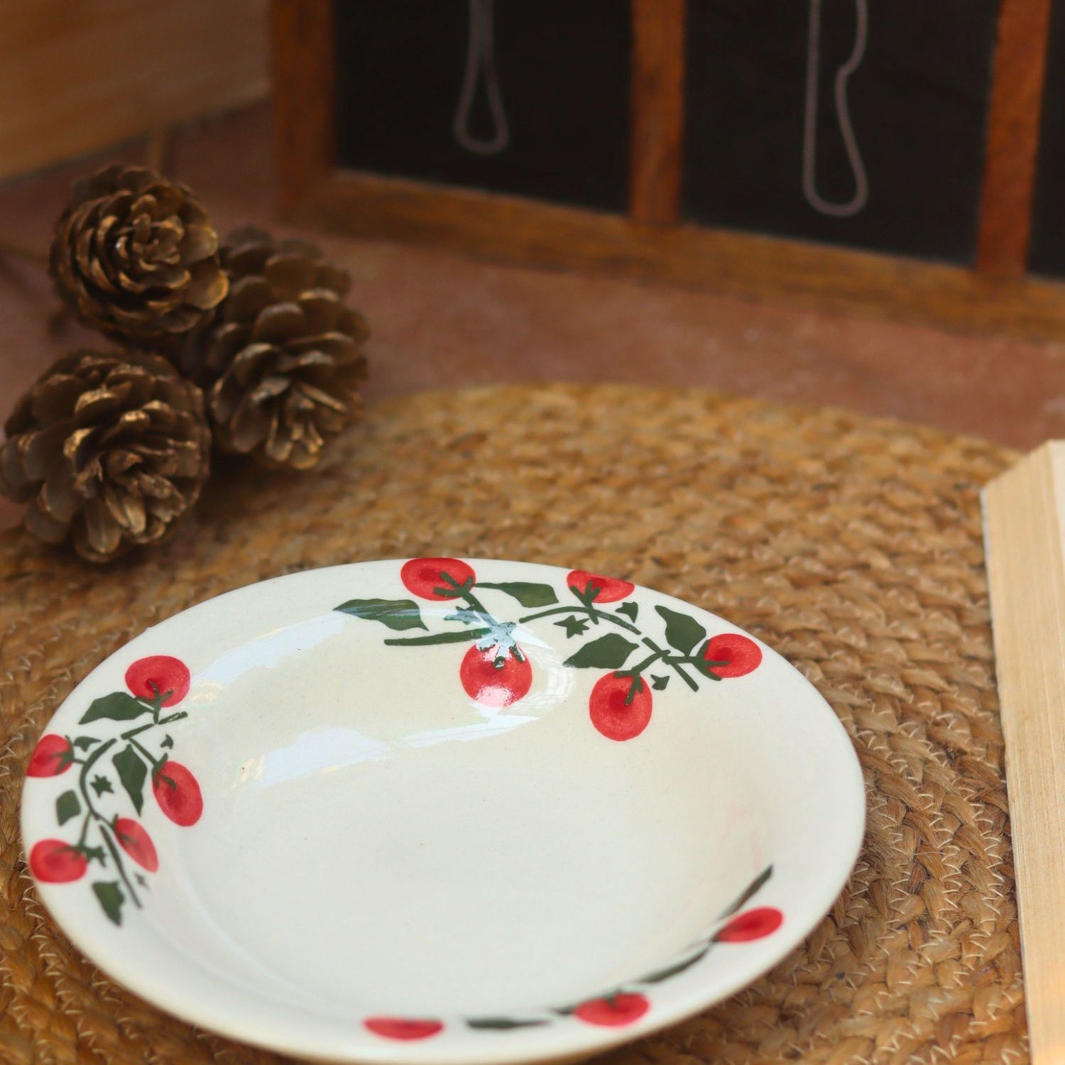 Cherry Field Pasta Plate microwave safe