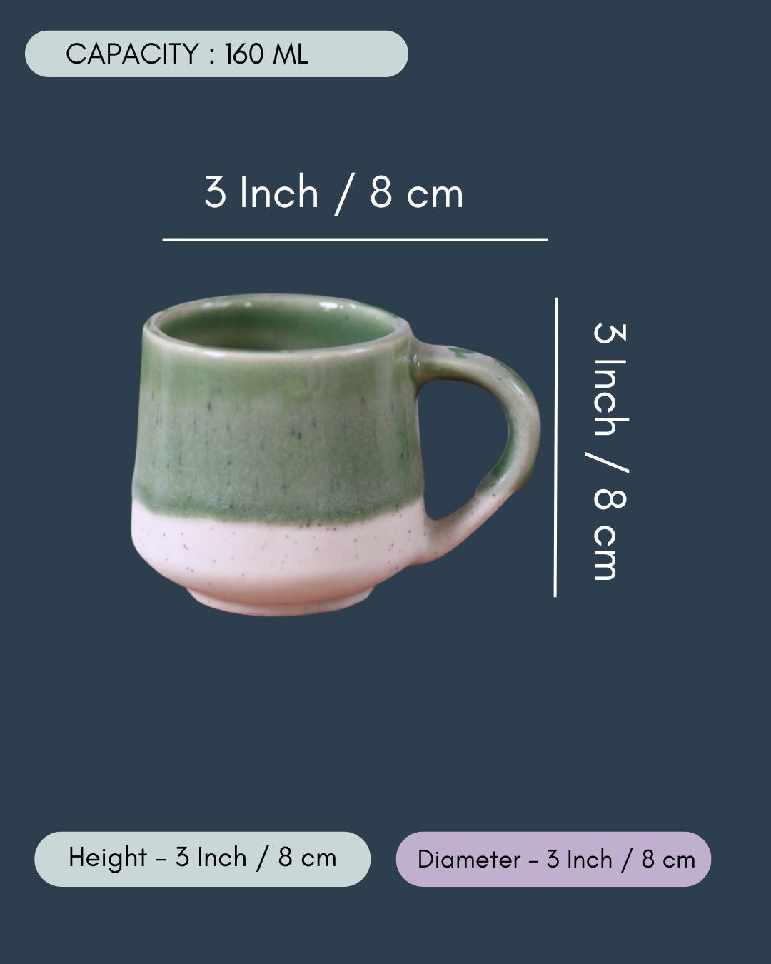 Green & White Chai Cup