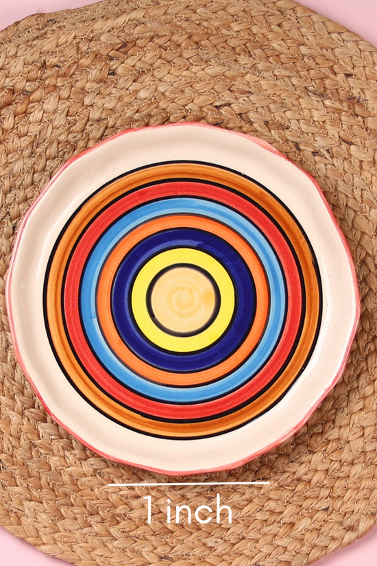 Rainbow swirl plate height & breadth 