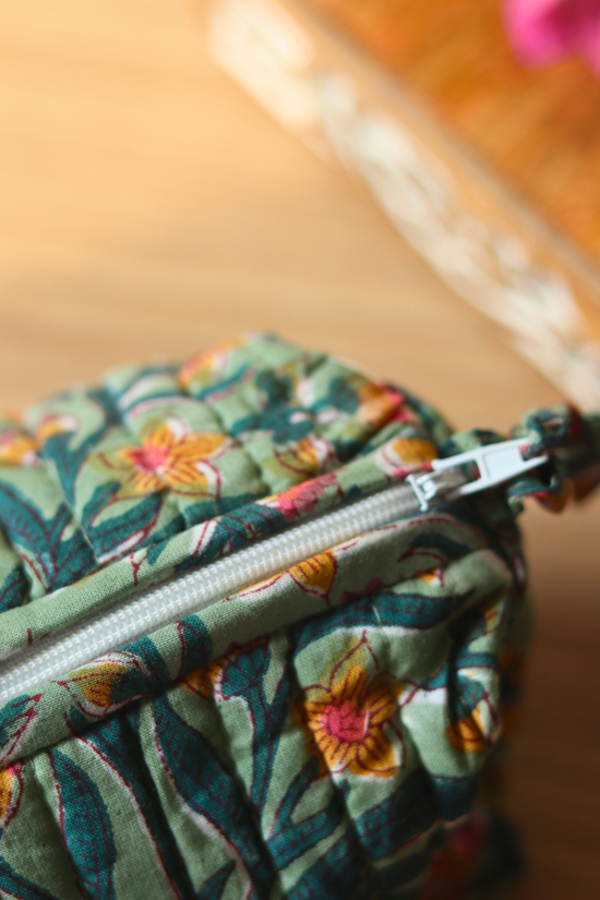 Top shot of toiletry bag