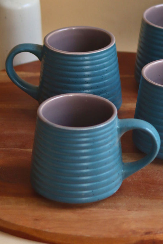 Matte Blue Coffee Mug handmade in India