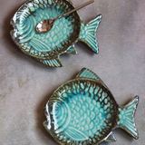 Two ceramic fish platters 