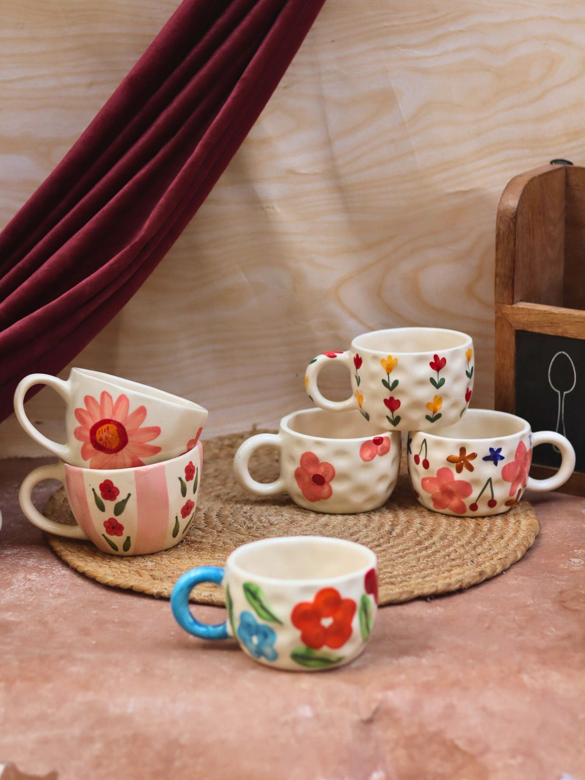 Set of 6 Blossom Glow mugs (for the price of 5) with premium quality material