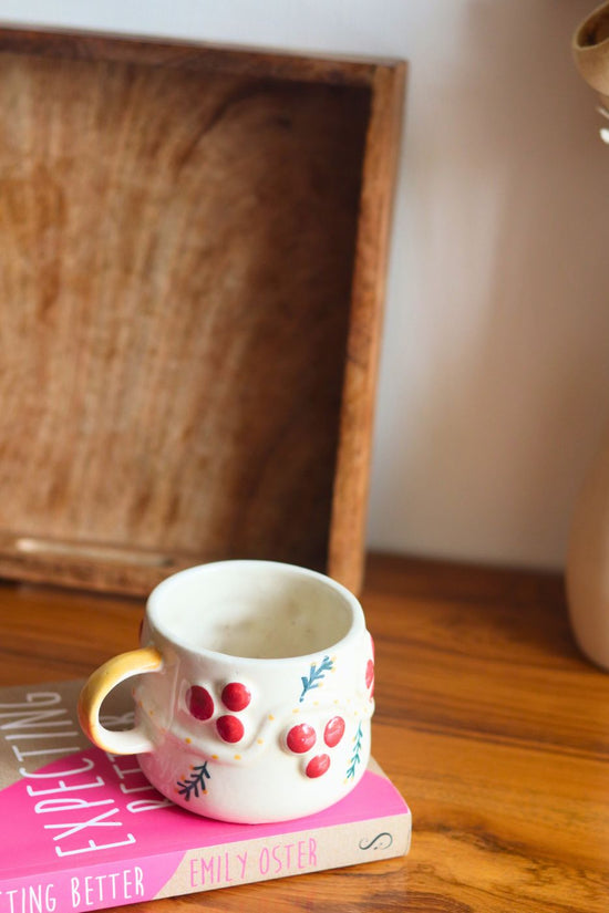 cherry mug  made by ceramic 
