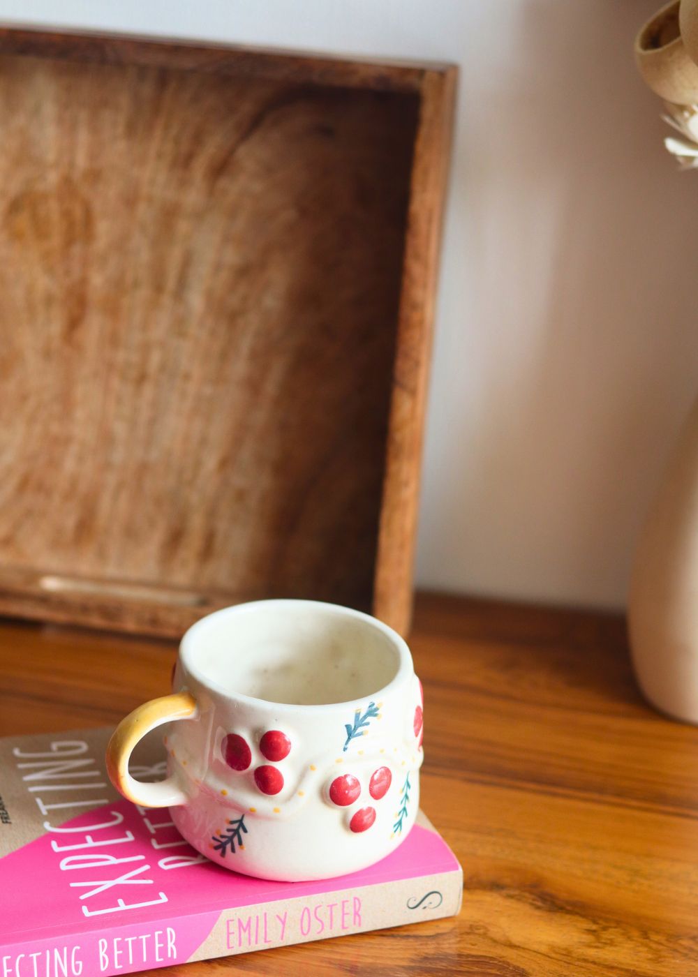cherry mug  made by ceramic 