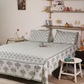 Green Banyan Tree Block Printed Bedsheet