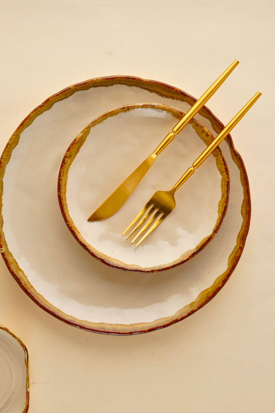 snack & dinner plates combo set of 2 plaes