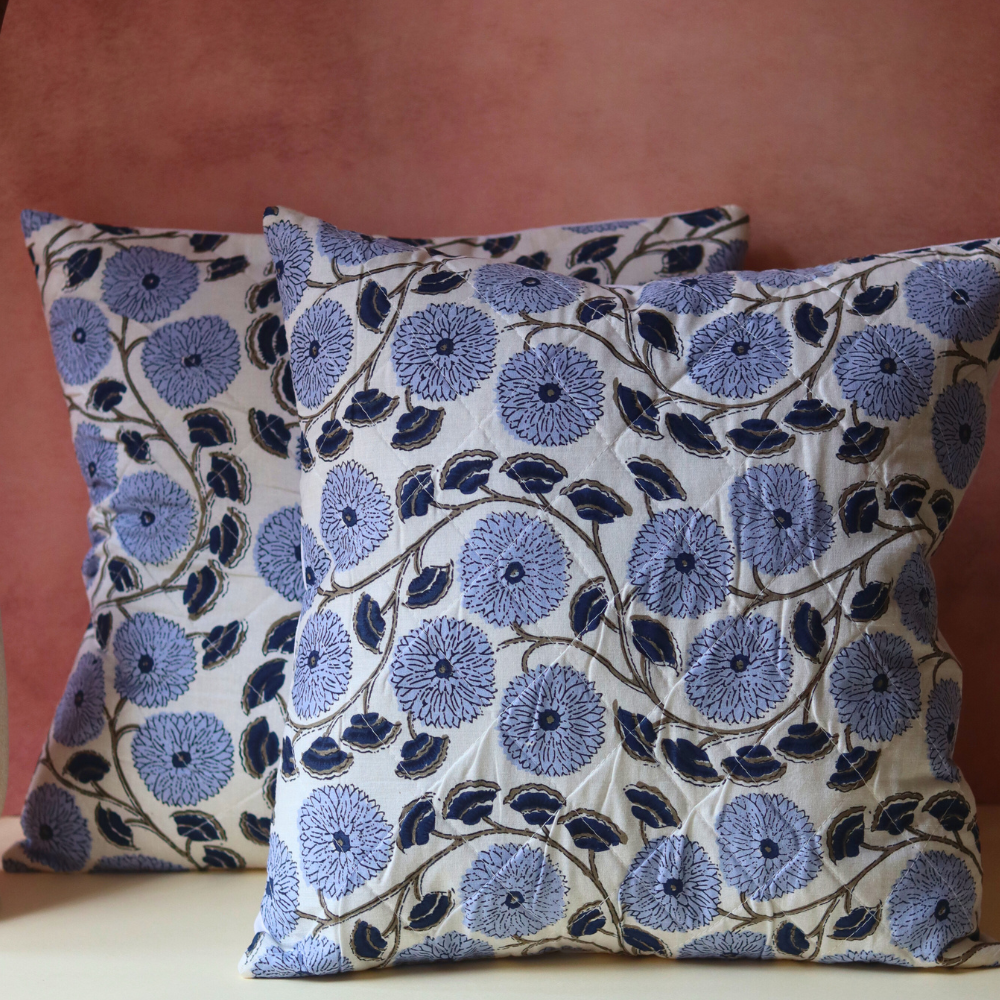 Prussian Blue Cushion Covers