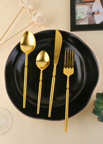 handmade golden treanquility cutlery set of 4 combo