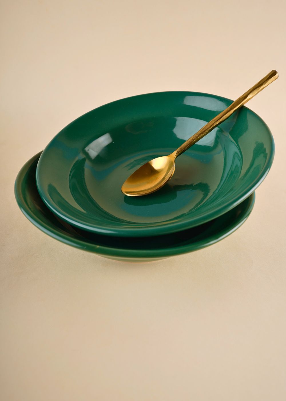 sea green pasta plate made by ceramic 