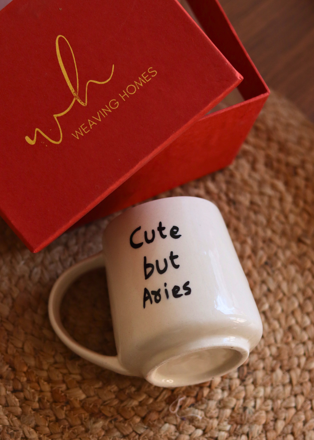 cute but aries mug made by ceramic 